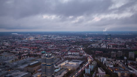 Panorama-Aéreo-De-Lapso-De-Tiempo-De-Munich